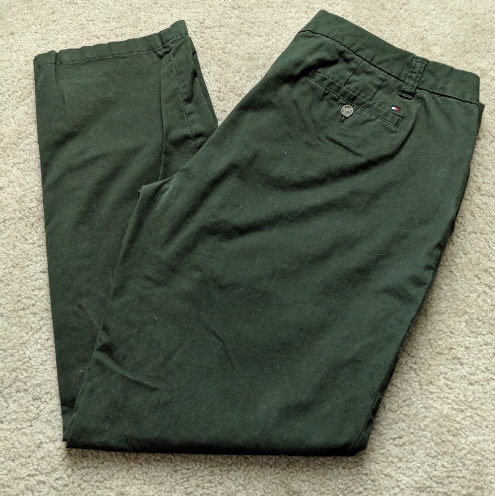 Tommy Hilfiger Green Chino Straight Pants